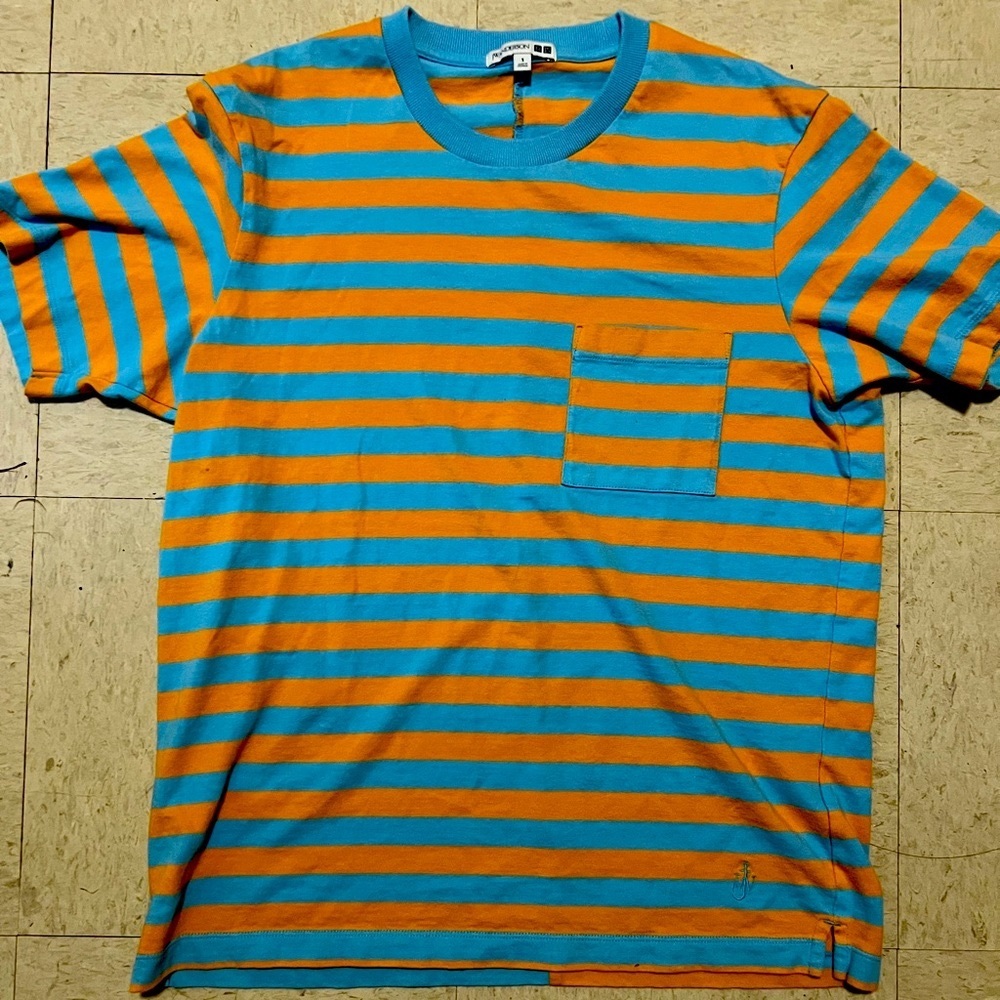 Jw Anderson Uniqlo striped pocket t